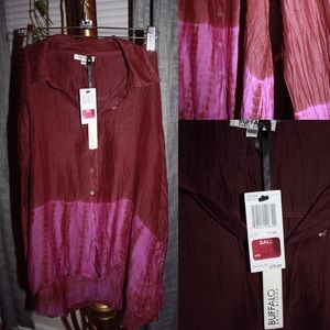 NWT Buffalo David Bitton ombré button up